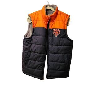 Chicago Bears Vest Reversible Size Medium NFL Football Gear Blue & Orange
